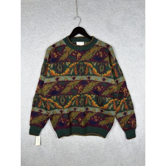 Vitruvian Design Other - NWT Vitruvian Design Mens M Wool Hand Knit Sweater Multicolor Vintage Nordic VTG